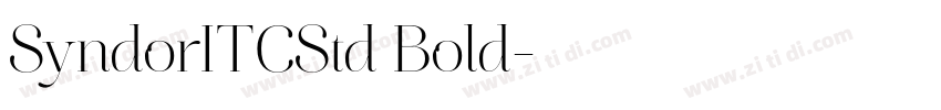 SyndorITCStd Bold字体转换